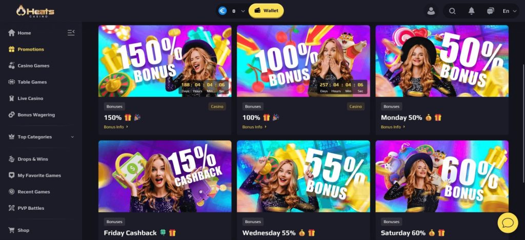heatscasino казино бонуси