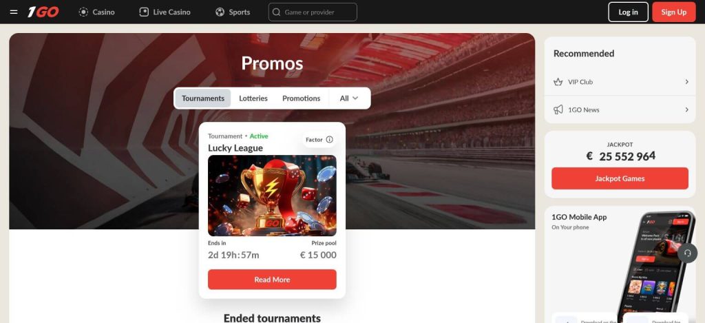онлајн казино турнири 1go пример